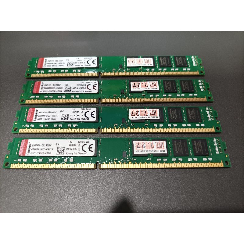 金士頓 ddr3 1600 8g*2=16g  (KVR16N11/8)