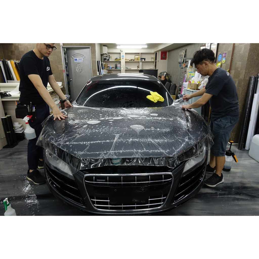 秀卡司汽車包膜 奧迪R8 AudiR8  全車包膜細紋自體修復透明犀牛皮 (PPF)