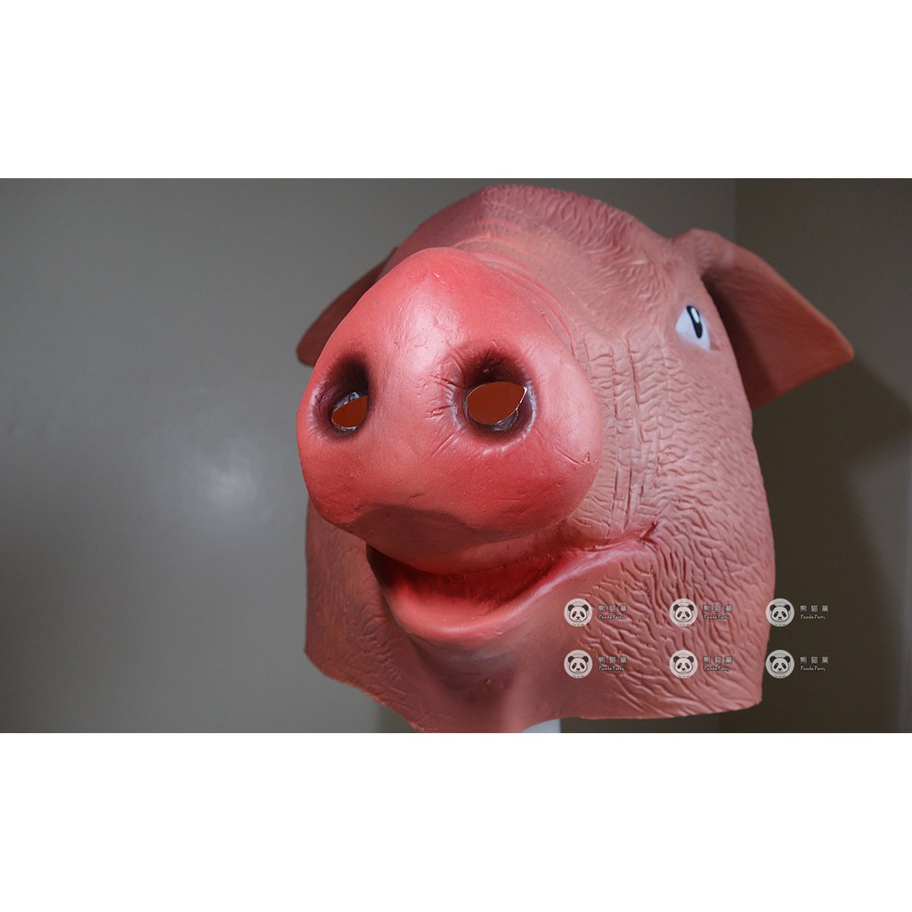 豬 豬頭 粉紅豬 面具 Pig 豬八戒 豬面具 豬頭套 全罩 動物 萬聖節 尾牙 變裝 頭套 變裝 COS