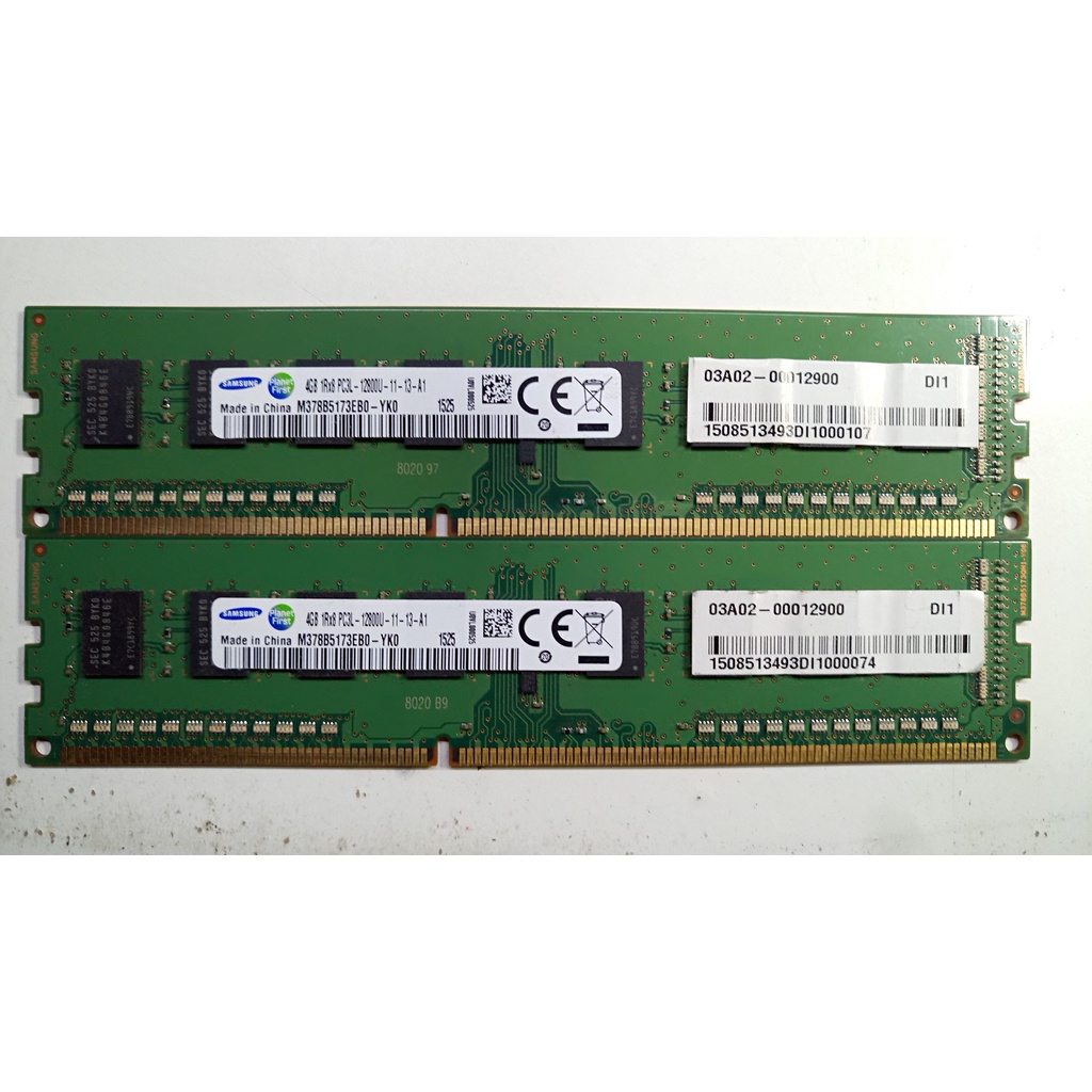知飾家 二手良品 三星 DDR3-12800U 4G*2記憶體