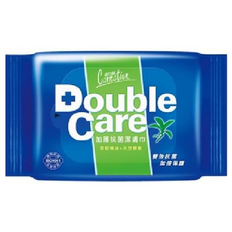 《康乃馨》Double Care抗菌濕巾20片x 2包/組【現貨 附發票】【蝦皮優選】