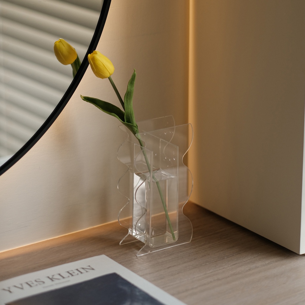 mooin veifa 插花瓶 花瓶 花器 插花 居家裝飾 桌面花瓶 小花器 透明花瓶 透明花器 透明