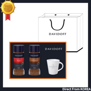 DAVIDOFF 咖啡禮盒 (濃鬱香氣 100g + 濃縮咖啡 100g + 咖啡杯 150ml)
