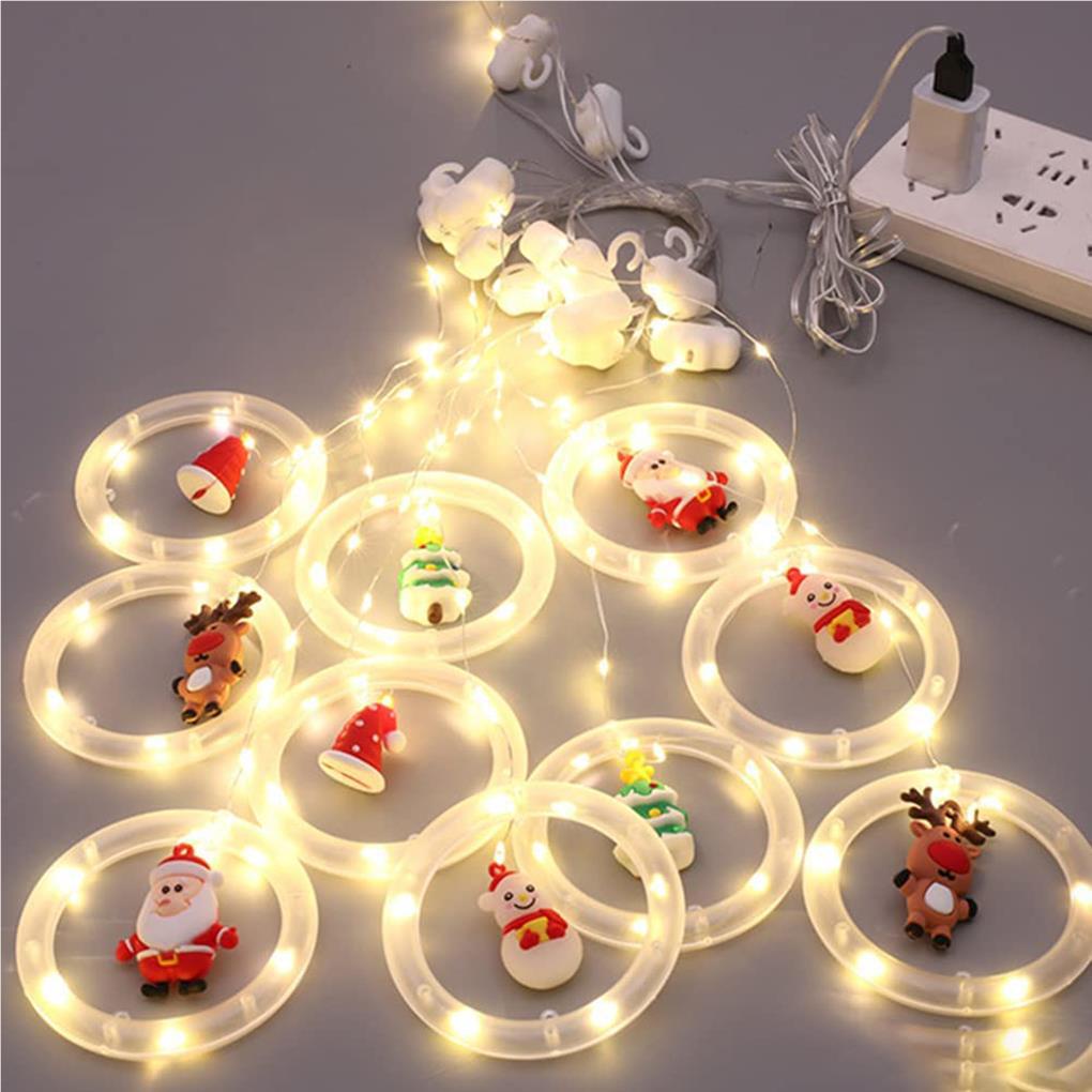 Led 聖誕燈串聖誕老人麋鹿燈米串設計 3 用於聖誕裝飾