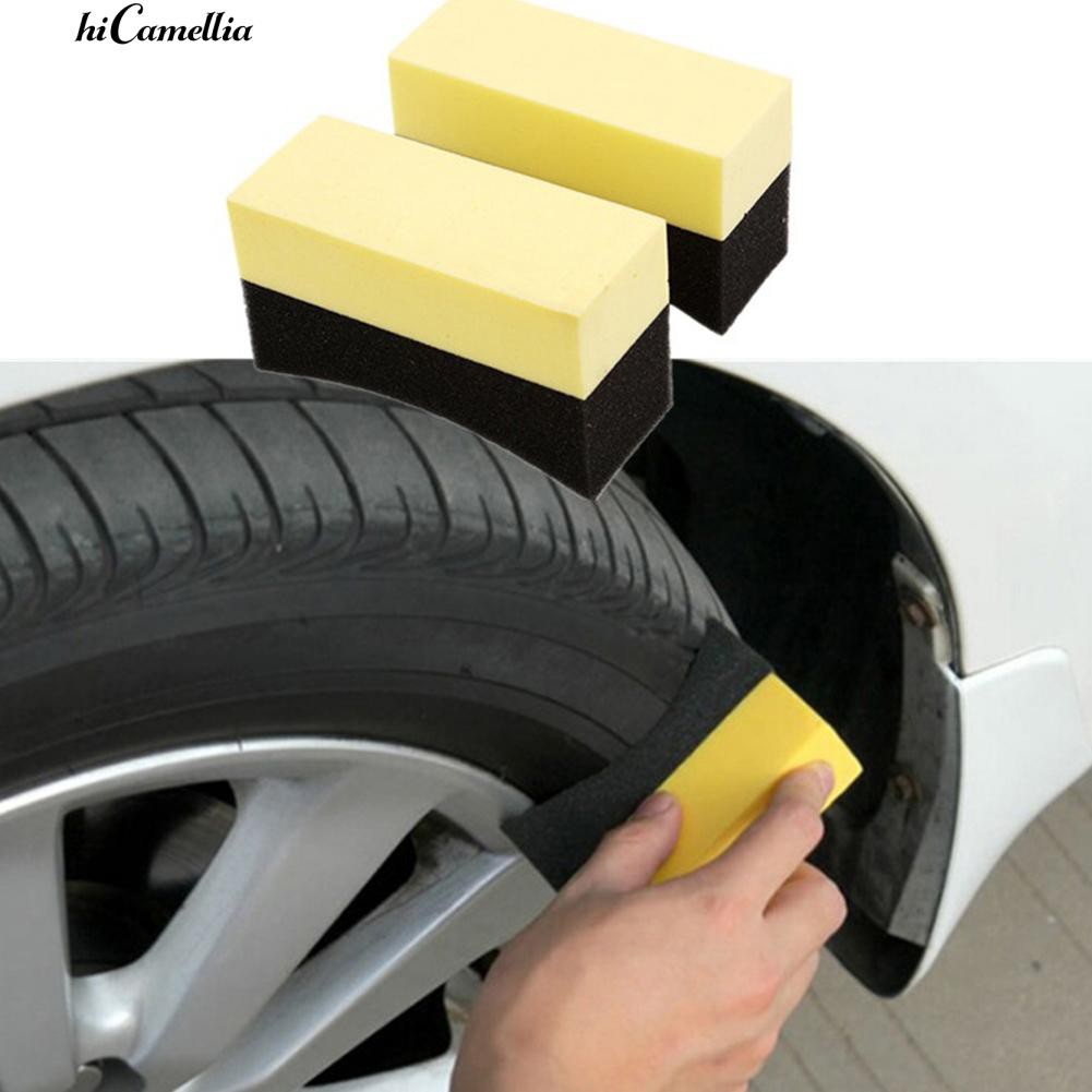 🚗低價促銷🚗汽車輪胎清潔刷 月牙形複合洗車海綿 邊角擦打蠟薄🚗清潔用品🚗