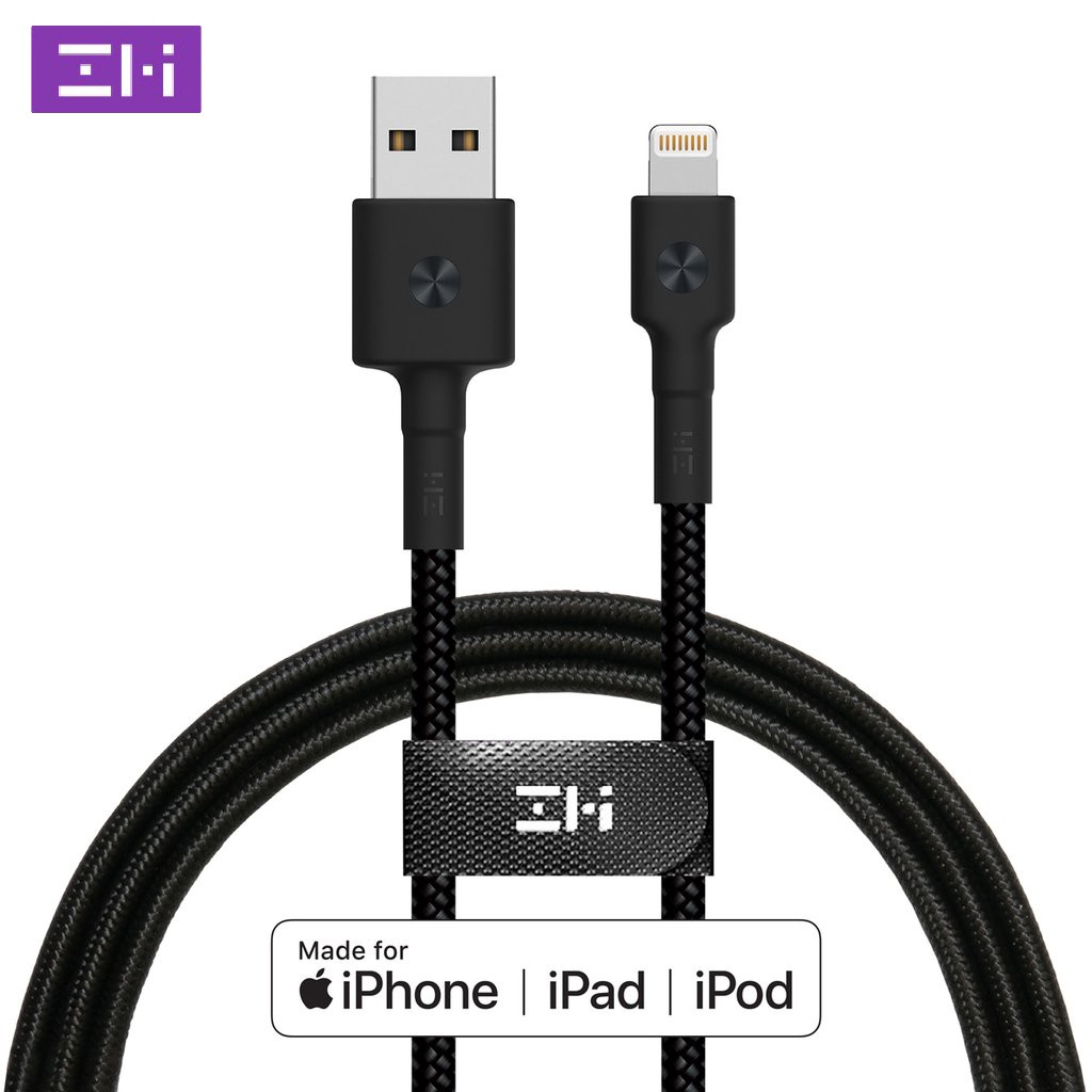 台灣現貨 ZMI AL803 紫米 Mif 授權 lightning 蘋果手機 ipad 編織線 1M  (黑色)