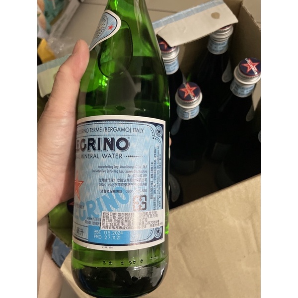 線上獨家現貨（24/05）拆賣一瓶75元San Pellegrino 聖沛黎洛 天然氣泡水 750毫升 X 12瓶