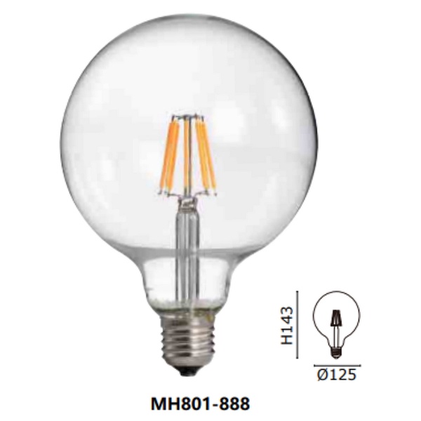 金順心~MARCH LED 8W 燈絲燈 E27 燈泡 G125 全電壓 工業風 MH801-888