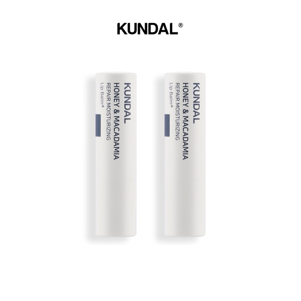 韓國 KUNDAL昆黛爾 蜂蜜&澳洲堅果 保濕修護護唇膏 (2支套組)