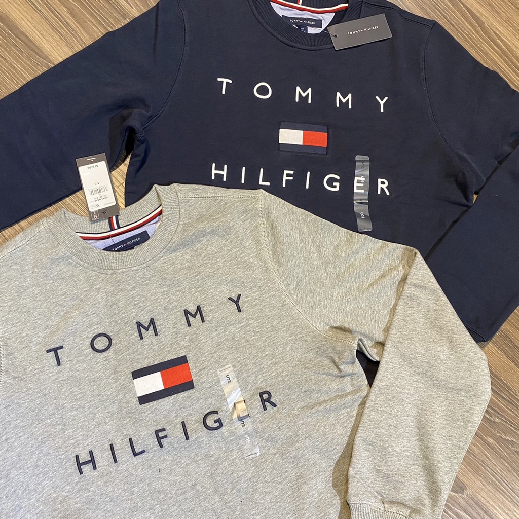 Tommy Hilfiger 大學T 刺繡 經典LOGO 寬鬆上衣 長袖 內刷毛大學T 毛圈 湯米 穿搭 秋冬