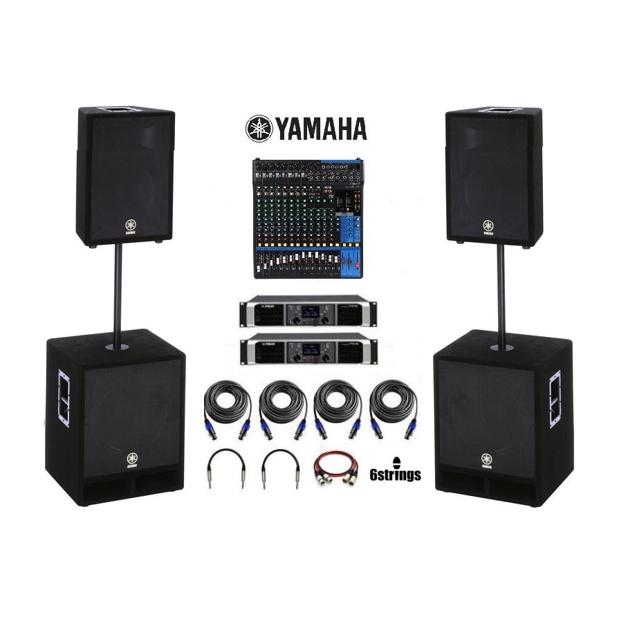 【六絃樂器】全新 Yamaha MG16XU +PX5 +A12 +A15W 超低音組合 / 舞台音響設備 專業PA器材