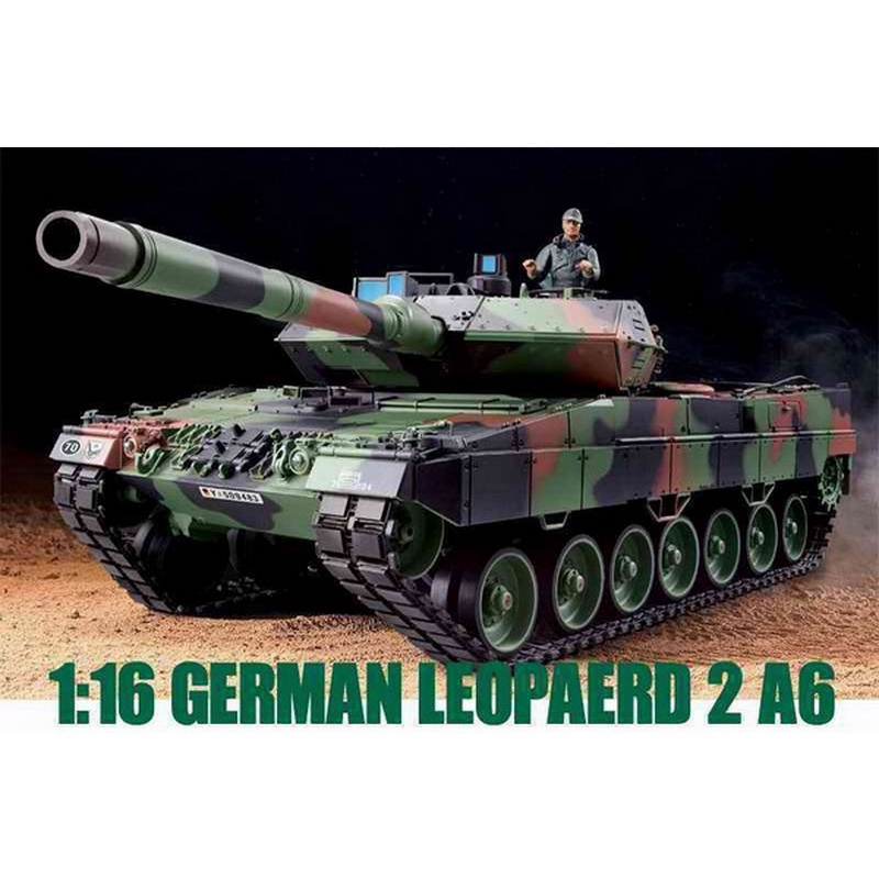 恆龍熱銷排行榜 德國豹2A6重型遙控坦克升級最新7.0版 能冒煙仿真聲可BB彈射擊 直購另有優惠