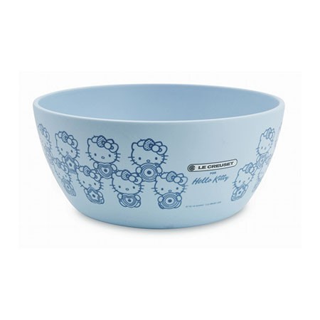 LE CREUSET 竹纖維 餐碗 kitty 碗 酷彩法廚 HELLO KITTY 三麗鷗 LC 藍色款