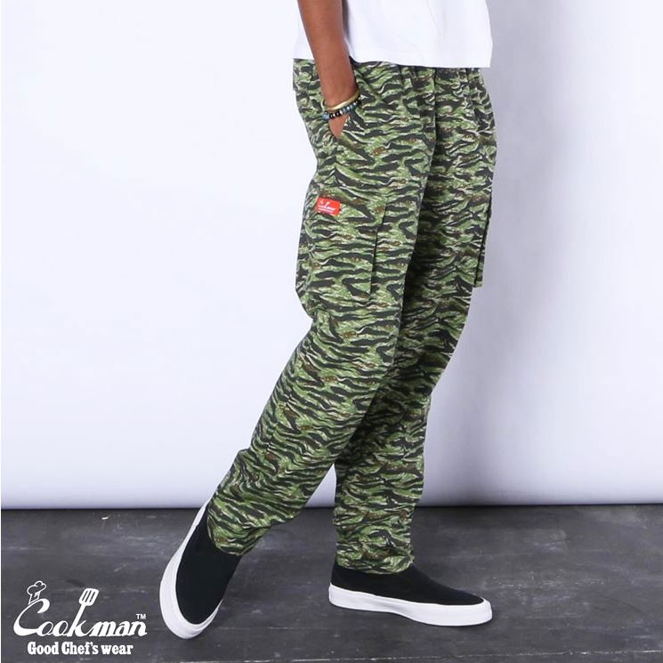 COOKMAN USA 231-11807 Chef Cargo Pants 抗撕裂 口袋長褲 廚師工裝褲 (虎斑迷彩)