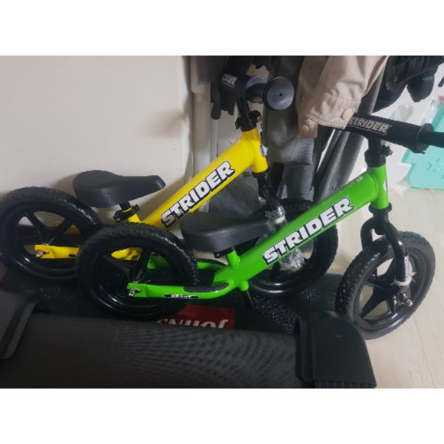 （近全新）strider滑步車 綠色