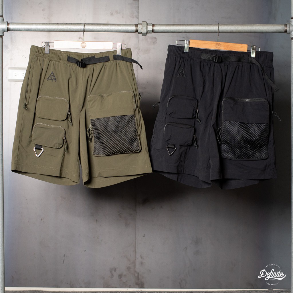 『Definite』Nike ACG Black Cargo Shorts 短褲 機能 口袋 網袋 工作短褲 現貨