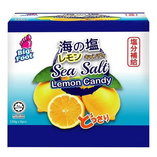 好市多代購~BigFoot 海鹽檸檬糖 150公克 X 6包-線上獨家