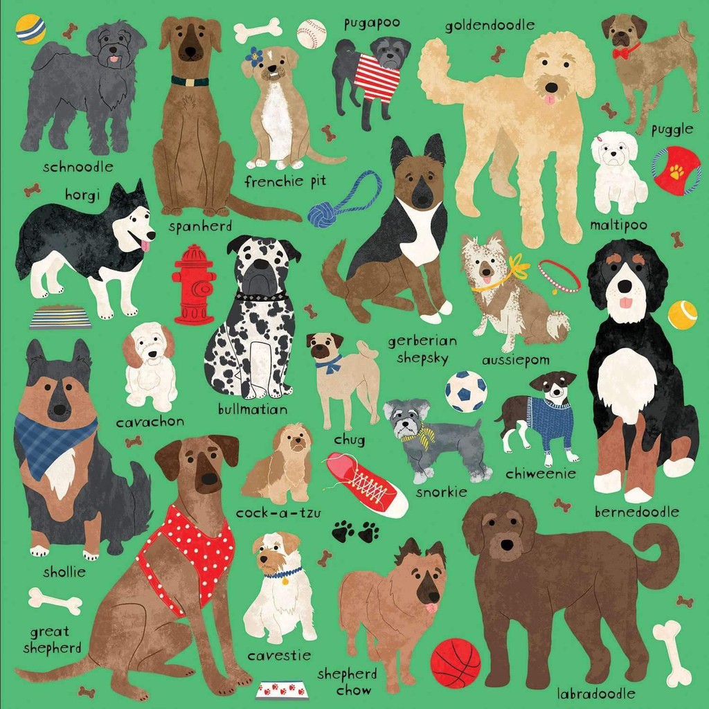 歐美進口拼圖Galison（美國）/500片/Doodle Dogs