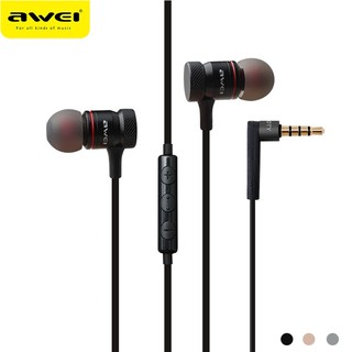 Awei ES-70TY 金屬入耳式重低音耳機 HiFi 立體聲耳機 3.5MM 插頭