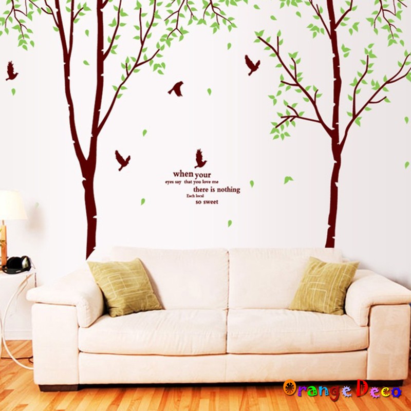 【橘果設計】林間鳥語 壁貼 牆貼 壁紙 DIY組合裝飾佈置