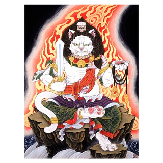 不動明王冥王紋身實木畫實木框掛畫紋身店家居辦公室墻壁掛畫 蝦皮購物