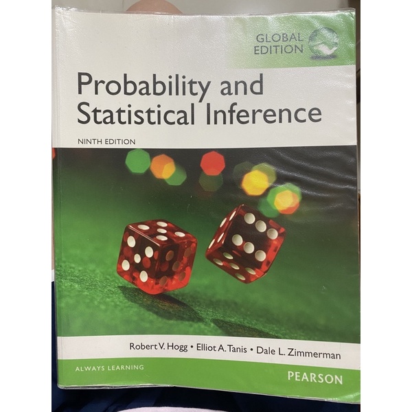 機率統計原文書 Probability and Statistical Inference 9成新