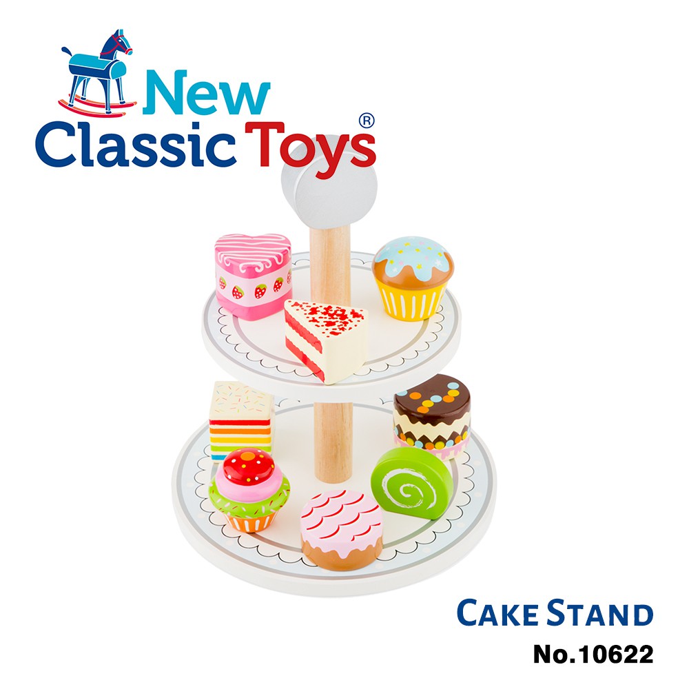 荷蘭New Classic Toys 英式公主下午茶蛋糕組 10622 /家家酒玩具/切切樂/木製玩具