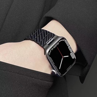炭纖維紋 樹脂環保錶帶 適用Apple Watch ultra 9 8 7 6 5 SE 蘋果錶帶 41/45/49mm