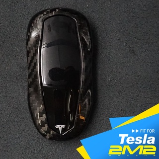 【2M2】TESLA ModelS Model3 ModelX 特斯拉 電動車 碳纖維鑰匙殼 鑰匙圈 卡夢鑰匙保護殼