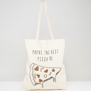 出清降價）Pizza 披薩🍕 必勝客 達美樂 購物袋 托特包 側背包 帆布袋 asos 100%純棉