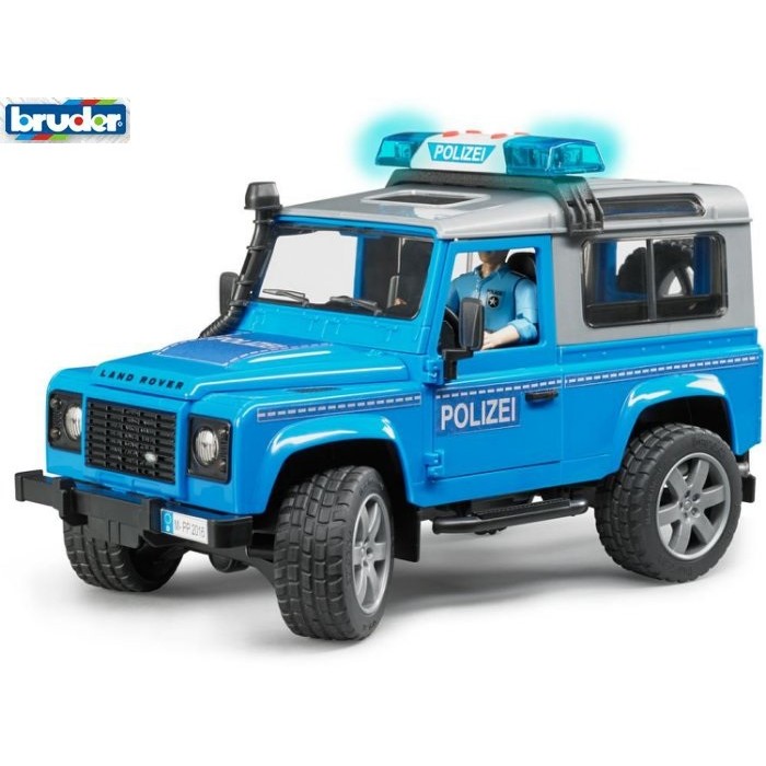 【HAHA小站】RU2597 麗嬰 德國製 BRUDER Land Rover 警用越野車(含人偶) 仿真 兒童 汽車