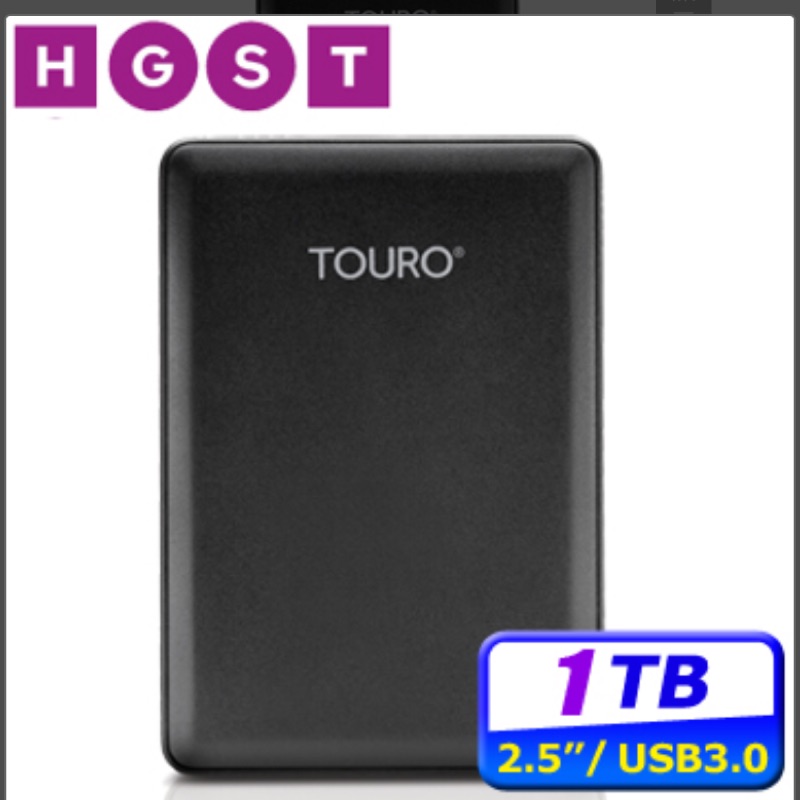 HGST Touro Mobile Refresh 1TB USB 3.0 2.5吋行動硬碟