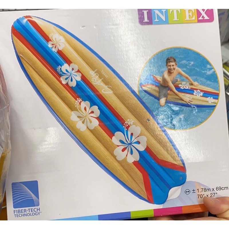 全新上架INTEX 泳圈 浮排 INTEX夏日海灘衝浪板造型氣墊浮排