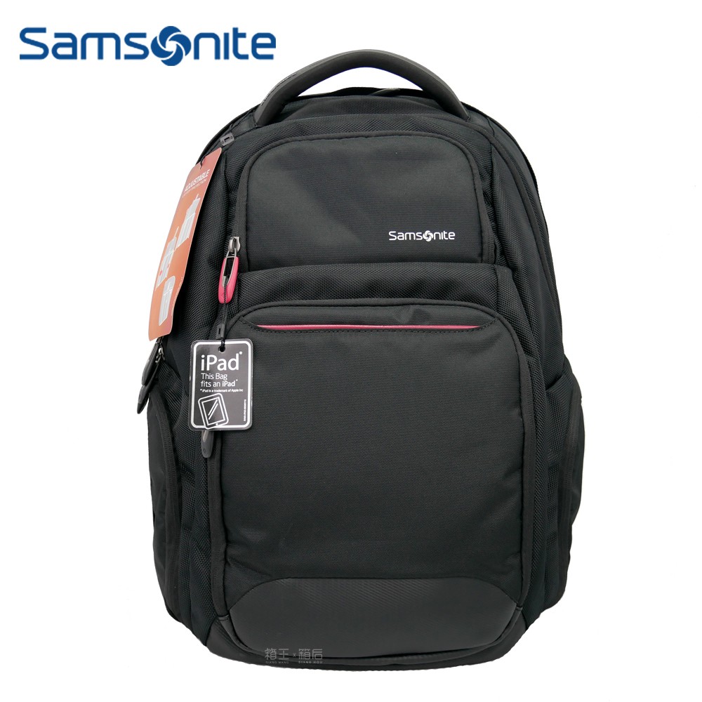 新秀麗 Samsonite 15吋筆電包 可插拉桿後背包 多功能後背包 商務尼龍後背包 63Z*09019 (黑)