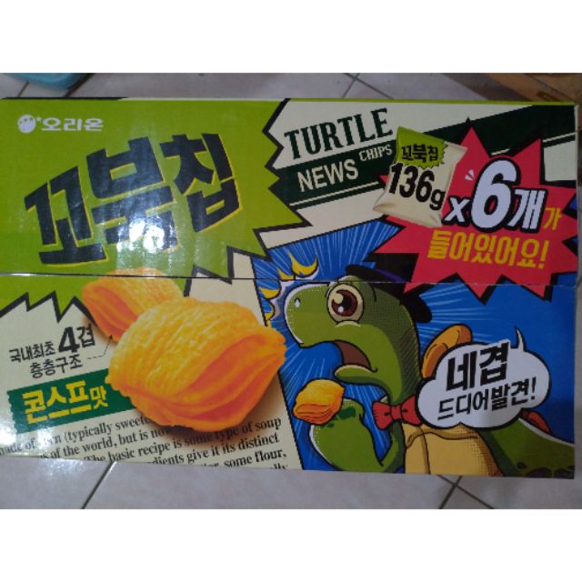現貨costco 好市多代購20211206 好麗友韓國烏龜餅乾玉米濃湯136g 包 蝦皮購物