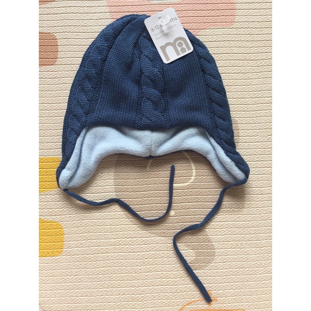 【全新】mothercare 綁帶遮耳帽 6-12months