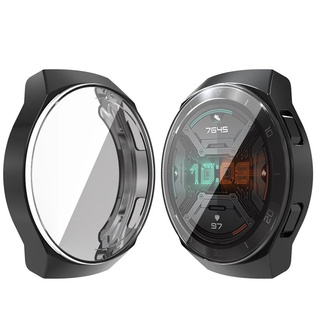 華為手錶 GT 2e 46mm 電鍍玻璃一體殼 硬殼 全屏貼合 玻璃膜保護套 華為GT 2e 全覆蓋 全包殼 超薄 防刮