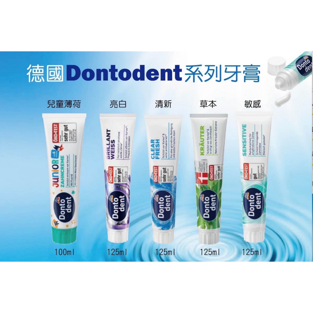 德國 DM Dontodent 成人牙膏 兒童牙膏 亮白 清新 草本 敏感