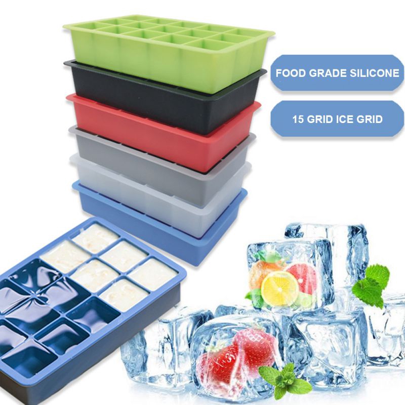 LYHOME✨方塊矽膠冰格 冰塊冰棒Diy 矽膠15格冰格 矽膠冰盒 冰塊製冰盒 做冰塊 冰塊盒 製冰盒 冰塊模具 模具