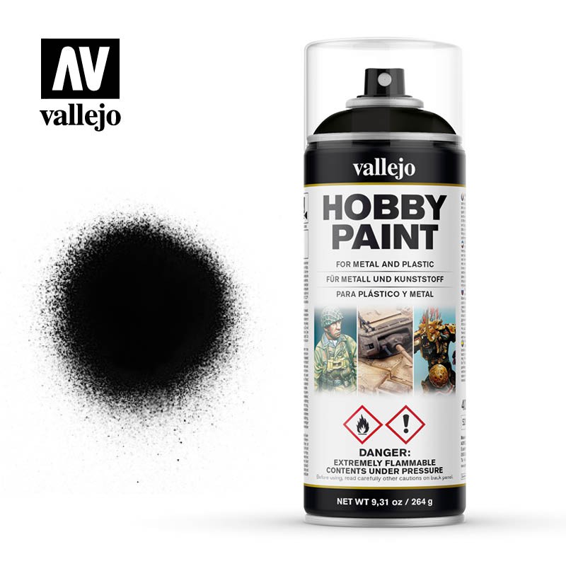 【鋼彈太上皇】28012 AV 底漆補土 色漆 黑色 噴罐 Arcylicos Vallejo 金屬塑膠木頭皆可用