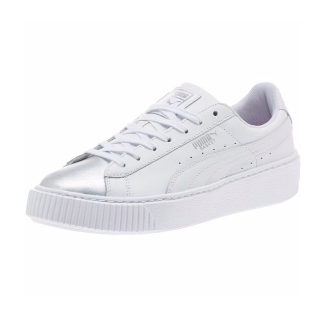 【小八】Puma Basket Platform W Iridescent 銀 白 364525-01