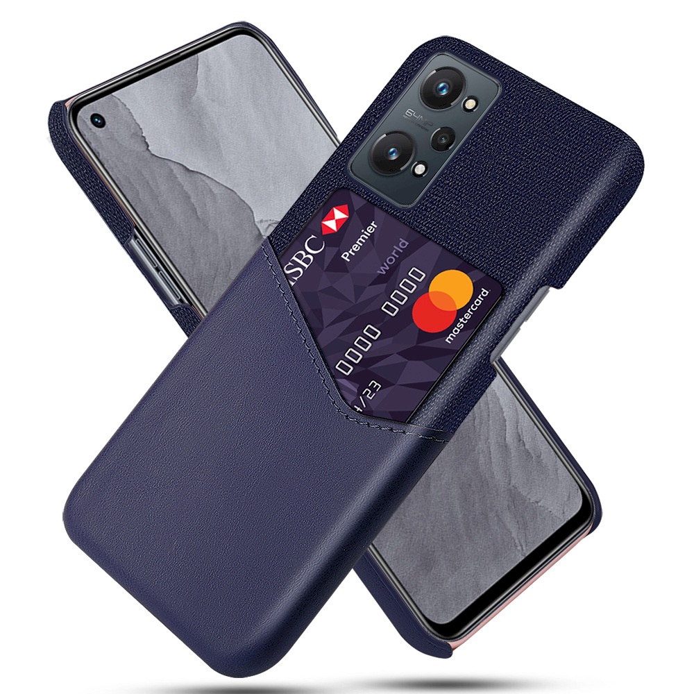 Realme GT NEO 2 皮革保護殼皮革混布紋單插卡背蓋撞色手機殼保護套手機套