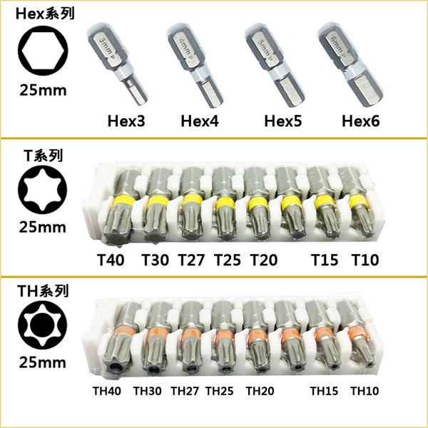 【含稅店】BOSCH博世 六角柄起子頭 自由搭配 星型 內六角 高扭力 25mm 50mm 65mm 螺絲起子頭