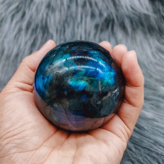 ［硯嵐水晶 YL Crystal］<拉長石球> 月光球 拉長石藍光 拉長石綠光 喉輪