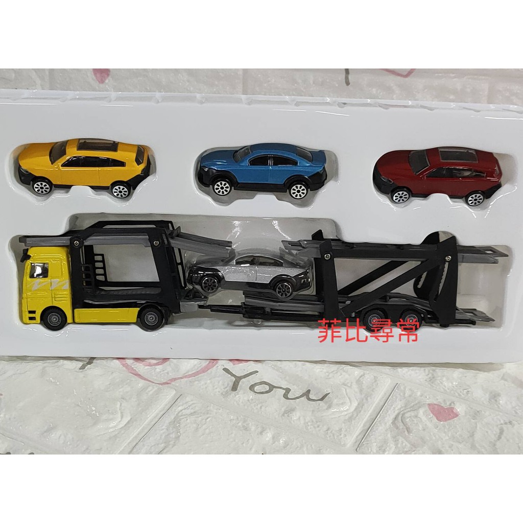 《菲比尋常》仿真合金模型車  C07拖車組  模型/合金玩具車/迴力合金車玩具 ST安全玩具