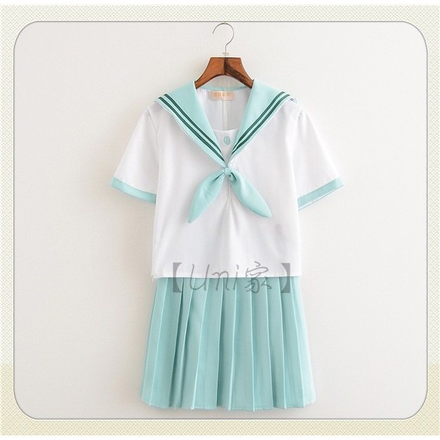 Uni家 Jk 學院軟妹夏季制服水手服學生服百褶裙制服套裝cosplay 學生校園女子高中生 蝦皮購物
