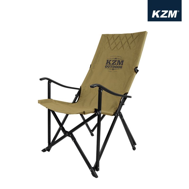 [阿爾卑斯戶外] KAZMI KZM 彩繪民族風豪華休閒折疊椅 (卡其色) K9T3C004GD