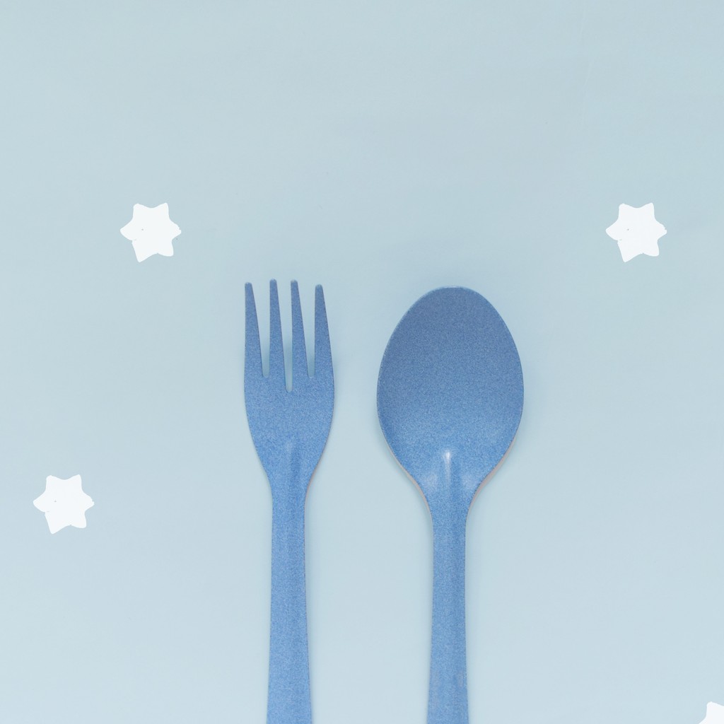 【泰國設計師正品–琺瑯湯匙叉子組-英國藍】泰國製造 不鏽鋼 環保餐具 馬卡龍《GoodGo禮物誌》