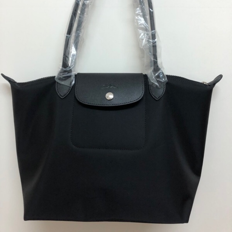 Longchamp LE PLIAGE NEO長把購物包S黑色