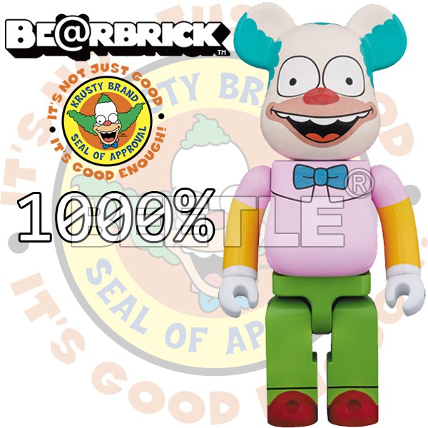 BEETLE BE@RBRICK SIMPSONS 辛普森 KRUSTY 小丑庫斯提 庫柏力克熊 1000%